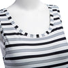 Casual U Neck Allover Stripe Bodycon Romper for Women