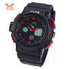 VILAM 12302 Dual Movt Digital Quartz Sports Watch Calendar Alarm Chronograph Display Wristwatch
