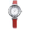 VILAM V1016L - 01B Female Quartz Watch Artificial Diamond Dial Stereo Mirror Leather Band Wristwatch