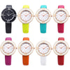 VILAM V1022L - 01 Female Quartz Watch Artificial Diamond Circular Dial 3ATM Leather Band Wristwatch