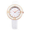 VILAM V1022L - 01 Female Quartz Watch Artificial Diamond Circular Dial 3ATM Leather Band Wristwatch