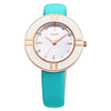 VILAM V1022L - 01 Female Quartz Watch Artificial Diamond Circular Dial 3ATM Leather Band Wristwatch