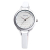 VILAM V1017L - 01B Female Quartz Watch Artificial Diamond Dial 3ATM Slender Leather Band Wristwatch