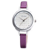 VILAM V1017L - 01B Female Quartz Watch Artificial Diamond Dial 3ATM Slender Leather Band Wristwatch