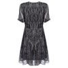 Fresh Style V-Neck  Allover Print Sash Waist A-Line Mini Dress for Women