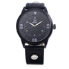 GUOTE Men Quartz Watch Innovative Scale Luminous Leather Strap Wristwatch
