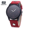 GUOTE Men Quartz Watch Innovative Scale Luminous Leather Strap Wristwatch