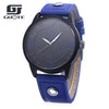 GUOTE Men Quartz Watch Innovative Scale Luminous Leather Strap Wristwatch