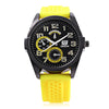 GUOTE Male Quartz Watch Two Decorative Sub-dials Water Resistance Silicone Strap Wristwatch
