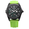 GUOTE Male Quartz Watch Two Decorative Sub-dials Water Resistance Silicone Strap Wristwatch