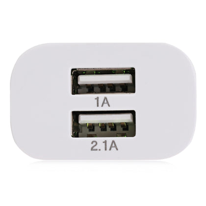 Universal 2 USB Ports Home Wall Power Supply Adapter Charger LED Light