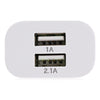 Universal 2 USB Ports Home Wall Power Supply Adapter Charger LED Light