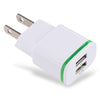 Universal 2 USB Ports Home Wall Power Supply Adapter Charger LED Light