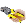 Multi-function Ratchet Wheel Save Effort TAB Terminal Crimping Press Plier Tool