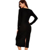 Casual Number Back Slit Dress For Women