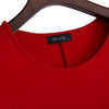 Women Brief Round Collar Batwing Sleeve Solid Color T-Shirt
