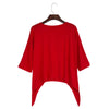 Women Brief Round Collar Batwing Sleeve Solid Color T-Shirt