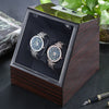 Auto Silent Watch Winder  Irregular Shape Transparent Cover Wristwatch Box with EU Plug
