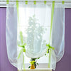 140 x 140CM European Wave Blinds Stitching Colors Voile Panel Window Curtain for Living Room Bedroom