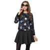 Trendy Floral Pattern Flocking Women's Sweatshirt