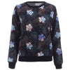 Trendy Floral Pattern Flocking Women's Sweatshirt