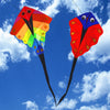 Colorful Carbon Steel Highfin Grouper Style Flying Kite Outdoor Sports Game