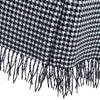 Oversize Tassel Decoration Lattice Design Ladies Warm Scarf