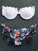 Alluring Strapless Tiny Floral Print Bikini Set For Women