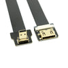 90 Degree Down Angled Micro Male to Mini HDMI Female FPV Use FPC Flat Cable