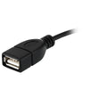 Female Type-A USB2.0 to Open Cable with 4 Wires
