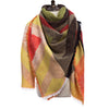 Colorful Rhombus Double Faced Knitting Ladies Warm Scarf