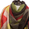 Colorful Rhombus Double Faced Knitting Ladies Warm Scarf
