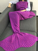 Warmth Falbala Design Knitted Mermaid Tail Shape Blanket