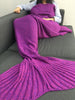 Warmth Falbala Design Knitted Mermaid Tail Shape Blanket