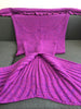 Warmth Falbala Design Knitted Mermaid Tail Shape Blanket