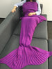 Warmth Falbala Design Knitted Mermaid Tail Shape Blanket