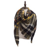Oversize Grid Design Double Faced Warm Scarf for Ladies