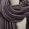 Stylish Stripe Tassel Double Faced Ladies Warm Scarf