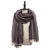 Stylish Stripe Tassel Double Faced Ladies Warm Scarf