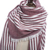 Stylish Stripe Tassel Double Faced Ladies Warm Scarf