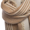 Stylish Stripe Tassel Double Faced Ladies Warm Scarf
