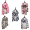 Vintage Oversize Stripe Knitting Ladies Warm Scarf