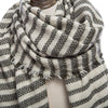 Vintage Oversize Stripe Knitting Ladies Warm Scarf