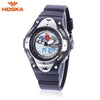 HOSKA HD023S Dual Movt Children Quartz Digital Watch Luminous Date Day Display 5ATM Wristwatch