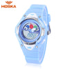 HOSKA HD023S Dual Movt Children Quartz Digital Watch Luminous Date Day Display 5ATM Wristwatch
