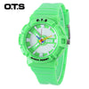 OTS T1166L Kids Quartz Watch 50m Water Resistance Plastic Band Sport Wristwatch
