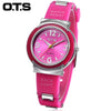 OTS 231G Children Quartz Watch Water Resistance Luminous Pointer Slender Silicone Band  Wristwatch