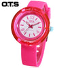 OTS T1179L Children Quartz Watch Donut Shape Case Silicone Band Luminous Pointer 5ATM Wristwatch