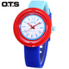 OTS T1179L Children Quartz Watch Donut Shape Case Silicone Band Luminous Pointer 5ATM Wristwatch
