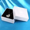 Lady Romantic Love Heart Shape Colorful Faux Diamond Letter Embellishment Platinum Plated Pendant Necklace